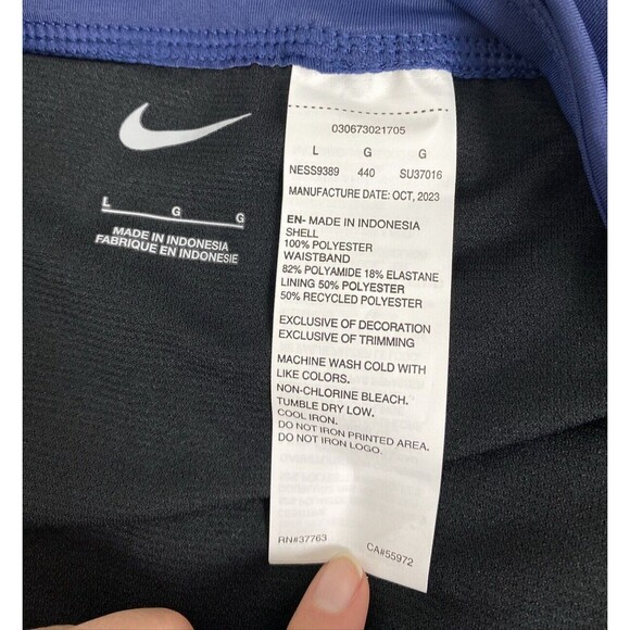 Nike Swim Board Shorts Size L Midnight Navy Blue Women’s Pull On - Picture 11 of 12